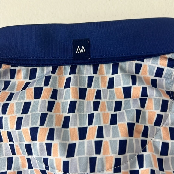 Mizzen+Main Sz XL Versa Polo Blue Tile Print EUC - Picture 10 of 11
